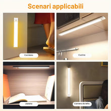 Carica l'immagine nel visualizzatore di Gallery, flintronic 2 Pezzi Luce LED Sottopensile Cucina, 20CM Luce con Sensore di Movimento, 3 Temperature Colore 4 Luminosità, 