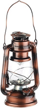 Carica l'immagine nel visualizzatore di Gallery, Lunartec LED-Sturmlampe im Öllampen-Design mit Flammen-Imitation, Bronze