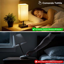 Carica l'immagine nel visualizzatore di Gallery, Suright Lampada da Comodino Touch, Dimmerabile e con Memoria Luminosità, Lampada da Tavolo per Camera da Letto Soggiorno