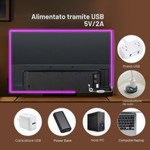 Carica l'immagine nel visualizzatore di Gallery, Rosa COB Striscia LED Camera,Fosingut 5v 2m USB Luci LED TV Retroilluminazione Intelligente Dimmerabile 960 LEDs CRI90 c