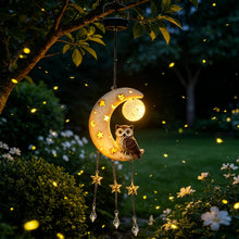Carica l'immagine nel visualizzatore di Gallery, Lampada solare da giardino a forma di gufo lunare,Decorazione Giardino