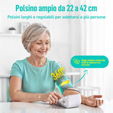 Carica l'immagine nel visualizzatore di Gallery, Runstar Misuratore di Pressione Sanguigna da Braccio, bracciale ad ampio intervallo (22-42cm), uso domestico, misuratore