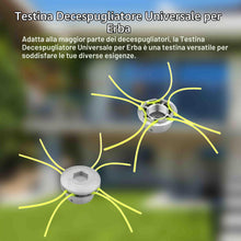 Carica l'immagine nel visualizzatore di Gallery, Testina Decespugliatore Universale, 2 Pezzi Alluminio Testa Decespugliatore, Testine per Tagliaerba in con 8 Linee, Test