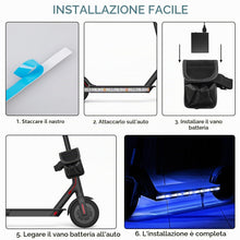 Carica l'immagine nel visualizzatore di Gallery, Strisce luminose RGB per monopattino elettrico Xiaomi-m365 con telecomando, impermeabili per skateboard, monopattino, fe