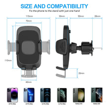 Carica l&#39;immagine nel visualizzatore di Gallery, Estralia Porta Cellulare Auto, Presa Aria Supporto Telefono Auto, 360° Regolabile Porta Telefono Automobile, Gancio Super Stabile, Rilascio con un Clic, per iPhone, Samsung, Cellulare da 4.0&#39;&#39;-7.0&#39;&#39;