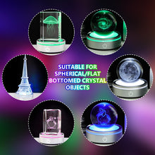 Carica l'immagine nel visualizzatore di Gallery, Base luminosa a LED, 2 pezzi di luci a LED, 6 colori, rotonde, con interruttore touch sensibile, base luminosa, base LED
