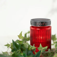 Carica l'immagine nel visualizzatore di Gallery, Hofer Candele, luce solare a LED in vetro [rosso] 3 anni di durata della luce, resistente alle intemperie, per esterni, 