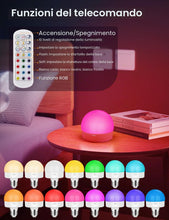 Carica l'immagine nel visualizzatore di Gallery, Lampadina ricaricabile, lampadina a batteria con telecomando, lampadina ricaricabile USB-C con batteria, 15 colori dimme