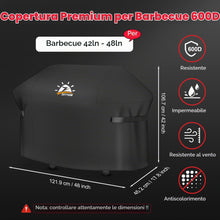 Carica l'immagine nel visualizzatore di Gallery, Zettum Copertura barbecue da 121 cm, 7138 Copri in PU per BBQ Weber Spirit serie 200, Oxford 600D Impermeabile Telo Este
