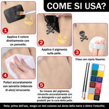 Carica l'immagine nel visualizzatore di Gallery, Truccabimbi Halloween Make Up 12 Colori Bambini Adulti