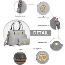 Carica l'immagine nel visualizzatore di Gallery, Miss Lulu Borsa Mano Donna Elegante, Borse Università Tracolla Regolabile, PU Pelle Impermeabile, Molte Tasche Scomparti, Tote Bag Borsetta Grande Lavoro