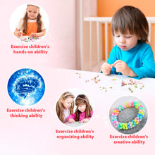 Carica l'immagine nel visualizzatore di Gallery, Elekin Bambini Perline, 800+ Set di Perline Fai Da Te per Bambini, Braccialetti Fai Da Te, Collane, Perline per Bracciale, Kit per la Creazione di Gioielli Colorati