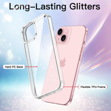 Carica l'immagine nel visualizzatore di Gallery, JETech Cover Glitter per iPhone 15, Trasparente