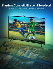 Carica l'immagine nel visualizzatore di Gallery, Govee LED TV Retroiluminación 3 Lite con Camera Sync per TV da 40-50 Pollici, Striscia TV Wi-Fi RGBICW da 2,4M con Funzione di Correzione Fish-Eye