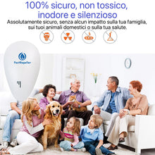 Carica l'immagine nel visualizzatore di Gallery, Ultrasuoni per Topi 4 Pack, Antizanzare Ultrasuoni, Repellente per Anti Topi, Zanzare, Scarafaggi, Formiche, Ragni, Rodi