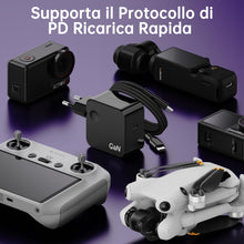 Carica l'immagine nel visualizzatore di Gallery, 65W GaN PD3.0 Caricatore USB C per DJI Neo 2,Mini 5 Pro/4K/3,Mavic 4/3