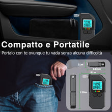 Carica l'immagine nel visualizzatore di Gallery, Dusefogo Etilometro Portatile Certificato, Professionale Alcol Test, Digitale Etilometro con Display Schermo LED, con 20