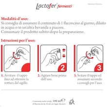Carica l'immagine nel visualizzatore di Gallery, Lactofer Fermenti – Fermenti Lattici Probiotici in Flaconcini – Integratore Alimentare utile per l’Equilibrio della Flor