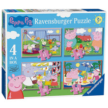 Carica l'immagine nel visualizzatore di Gallery, Ravensburger - Puzzle Peppa Pig, Collezione 4 in a Box, 4 puzzle da 12-16-20-24 Pezzi, Età Raccomandata 3+ Anni