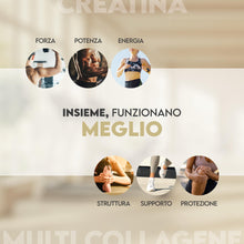 Carica l'immagine nel visualizzatore di Gallery, N2 Natural Nutrition. Creatina monoidrato + collagene multi idrolizzato con vitamina C in polvere (70 dosi) 3000 mg di c