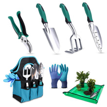 Carica l'immagine nel visualizzatore di Gallery, Set di Attrezzi da Giardinaggio, 7 Pezzi Attrezzi da Giardinaggio con Borsa Portaoggetti, Attrezzi Orto per Piante, Robu