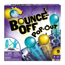 Carica l'immagine nel visualizzatore di Gallery, Mattel Games - BOUNCE-OFF POP-OUT gioco di società per famiglie, adolescenti e adulti con 16 palline, 20 carte sfida, base di gioco con timer, Giocattolo e regalo per Bambini 7+ Anni, HKR53