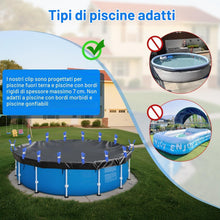 Carica l'immagine nel visualizzatore di Gallery, 12 Pezzi Pinze per Telo Piscina 4,72 Pollice Mollette per Telo Piscina Acciaio Inox Clip Copertura Piscine per Piscine F