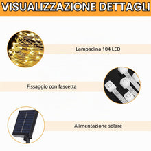 Carica l'immagine nel visualizzatore di Gallery, Luci Solari per Ombrellone,Luci per Ombrellone da Esterno Solare