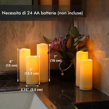 Carica l'immagine nel visualizzatore di Gallery, Fanna 12 Candele a LED Resistenti all'acqua con 2 Telecomandi, Candele Finte con Timer per Chiese e Matrimoni, Uso Ester