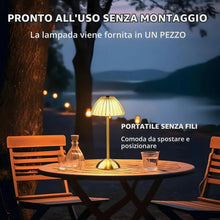 Carica l'immagine nel visualizzatore di Gallery, Voltix Lampada da Tavolo Senza Fili Ricaricabile, Abat Jour Comodino Touch Dimmerabile in Metallo, Lampada LED Portatile