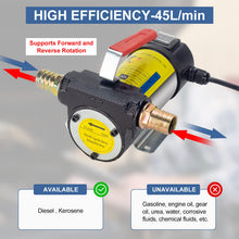 Carica l'immagine nel visualizzatore di Gallery, 12V 175W Pompa di Trasferimento Diesel, Pompa Travaso Gasolio