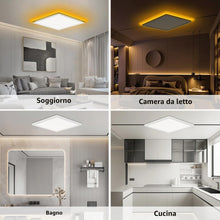 Carica l'immagine nel visualizzatore di Gallery, Bowfar Plafoniera LED, Lampada da Soffitto 24W 2800LM con Telecomando Dimmerabile 3000K-6500K, Luce notturna 1800K Ambra