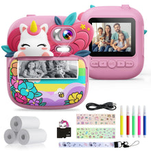Carica l'immagine nel visualizzatore di Gallery, TIATUA Macchina Fotografica Bambini Istantanea, 2.4 Pollici 1080P HD Fotocamera Bambini con 32GB Scheda &amp; Carta da Stampa, Regali per bambini dai 3 ai 12 anni