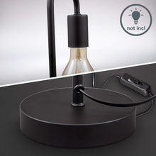 Carica l'immagine nel visualizzatore di Gallery, B.K.Licht, Lampada da tavolo retrò, attacco per lampadina E27 non inclusa, interruttore sul cavo, abat-jour da comodino 