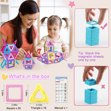 Carica l'immagine nel visualizzatore di Gallery, Costruzioni Magnetiche per Bambini 3 4 5 6 Anni 38 Pezzi Magneti Giochi Bambina 3 4 5 6 Anni Gioco Magnetici Bambino Mattoncini Magnetici per Bambini Natale Compleanno Regalo Bambina 3 4 5 6 7 Anni