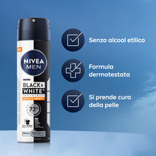 Carica l'immagine nel visualizzatore di Gallery, NIVEA MEN Black &amp; White Ultimate Impact Spray, 150 ml