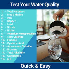 Carica l'immagine nel visualizzatore di Gallery, 25 x 16 in 1 Strisce per Test dell'Acqua Potabile - Analisi della Qualità dell'Acqua del Rubinetto per Durezza Totale, P