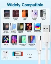 Carica l'immagine nel visualizzatore di Gallery, PD 60W Cavo USB Type-C Ricarica Rapida [1M 2Pack] per iPhone 17/16/15 Pro Max, Cavetto USB a USBC Dati per Samsung Galax