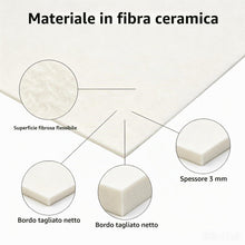 Carica l'immagine nel visualizzatore di Gallery, Carta per Guarnizioni ad Alta Temperatura, Carta Guarnizione per Camino Formato A4, Materiale Guarnizione in Fibra Ceram