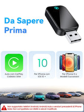 Carica l'immagine nel visualizzatore di Gallery, S2 Mini Adattatore CarPlay Wireless per iPhone, Converte Cablato in Wireless, USB e Type-C Plug and Play, Compatibile Au