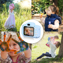 Carica l'immagine nel visualizzatore di Gallery, Faburo Macchina Fotografica Bambini con Scheda SD 32 GB, Fotocamera Bambini Portatile, Ricaricabile Fotocamera Digital Bambini, Videocamera Regalo di Compleanno/Natale per Bambini(Blu)