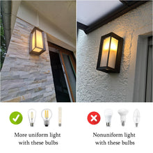 Carica l'immagine nel visualizzatore di Gallery, Klighten Applique da Parete E27 Esterno Interno, Max 60W, Luci da Parete Impermeabile IP65 Lampade da Parete Moderno per
