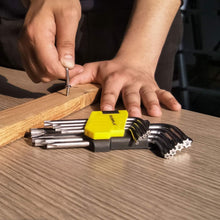Carica l'immagine nel visualizzatore di Gallery, Gunpla Set Chiavi Torx 9 pezzi T10-T50 con Foro, Chiavi Esagonali a Brugola Braccio Corte, Forma L, ideale per gli appas