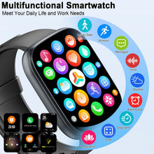 Carica l'immagine nel visualizzatore di Gallery, Smartwatch Uomo Donna, 1.95" Orologio Smartwatch con Chiamate Bluetooth, 110+ Modalità Sportive Fitness Tracker, Contapassi Watch con Sonno Cardiofrequenzimetro, IP68 Smart Watch per Android iOS, Nero