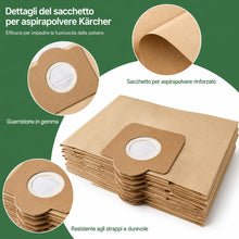 Carica l'immagine nel visualizzatore di Gallery, 10 Sacchetti per Kärcher WD3 WD3 premium 6.959-130.0 MV 3 WD 3.200 WD 3.300M WD 3.500 P, A 22xx Series, A 25xx Series, A