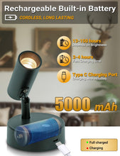 Carica l'immagine nel visualizzatore di Gallery, Faretto senza fili con telecomando, 5000 mAh, lampada da parete ricaricabile per quadri, illuminazione artistica per ver