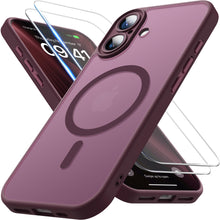 Carica l'immagine nel visualizzatore di Gallery, Cover per iPhone 17 con Pellicola Vetro Temperato, Compatibile con MagSafe, Custodia Antiurto Traslucido Opaco PC Silico