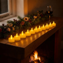 Carica l'immagine nel visualizzatore di Gallery, candeline a batteria per bruciatori, candeline a LED per la decorazione d'interni (12, Caldo)