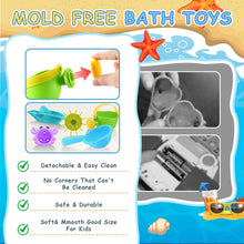 Carica l&#39;immagine nel visualizzatore di Gallery, Giocattoli da Bagno,Giocattolo da bagno 5 Barca Giochi bagnetto Giocattoli da Bagnetto per Bambini,Mulino ad acqua rotante con Ventose,Giochi Bagnetto per Bambini 1 2 3 4 Anni