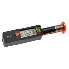 Carica l'immagine nel visualizzatore di Gallery, TFA Dostmann BatteryCheck Tester per batterie (AAA, AA, C, D), 98.1126.01, pila a bottone, batteria di blocco, indicator